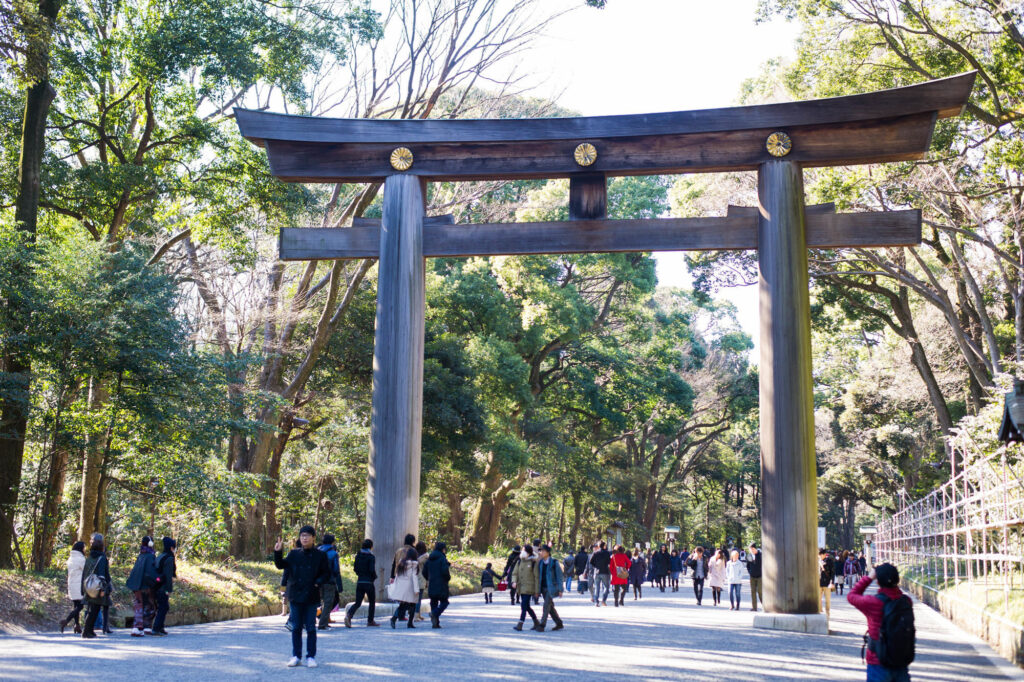 Gates of the Meiji Shrine in Tokyo, Japan