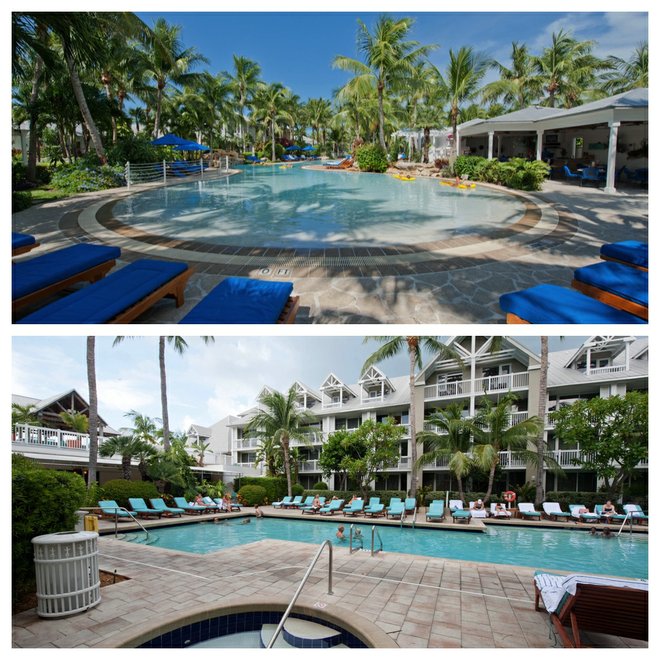 Top: Sunset Key Guest Cottages, a Westin Resort; Bottom: The Westin Key West Resort & Marina