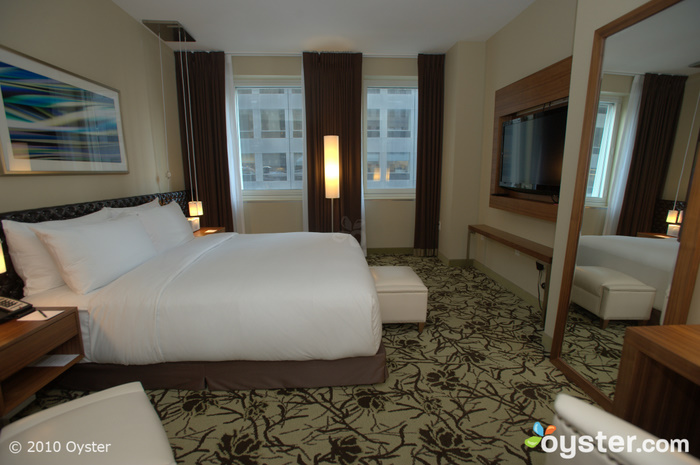 The Executive Room is slightly bigger than the Deluxe and features a king bed. There are also Junior Suites with a small sitting area.
