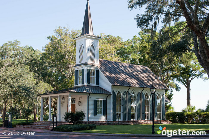 The Waterside Chapel at the Inn at Palmetto Bluff in Bluffton, South Carolina is a charming place to say
