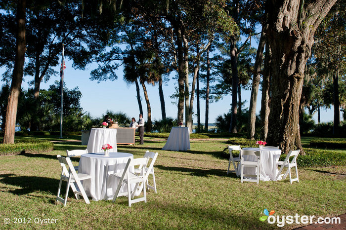 Many couples choose to host their receptions outside, surrounded by the natural beauty of the property.