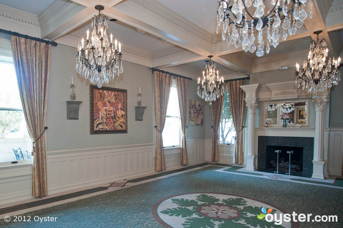 Adorned with crystal chandeliers and featuring one of the hotel's original marble fireplaces, the Main Dining Room is  a beautiful reception spot.