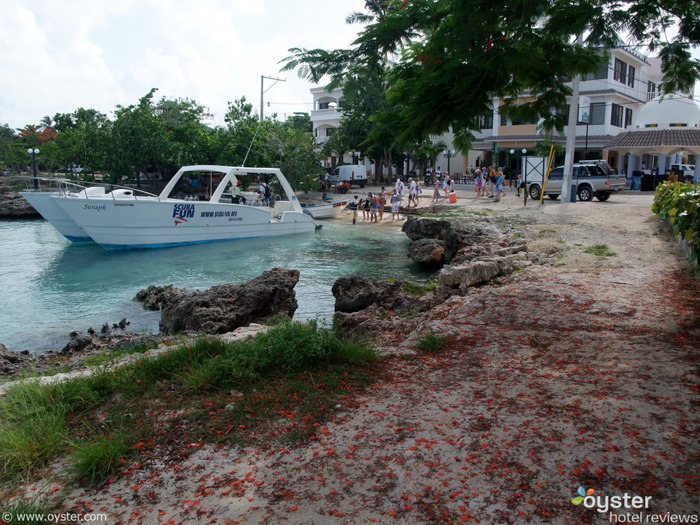 A dive boat leaving from Bayahibe, DR