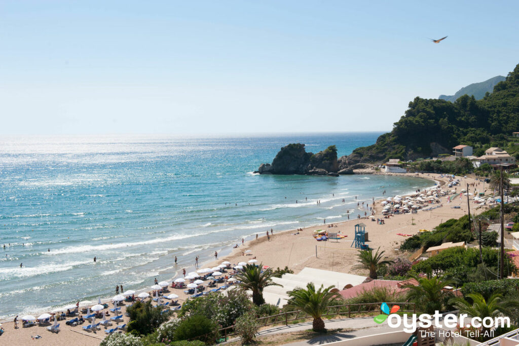 Vue depuis l' Aquis Pelekas Beach Hotel