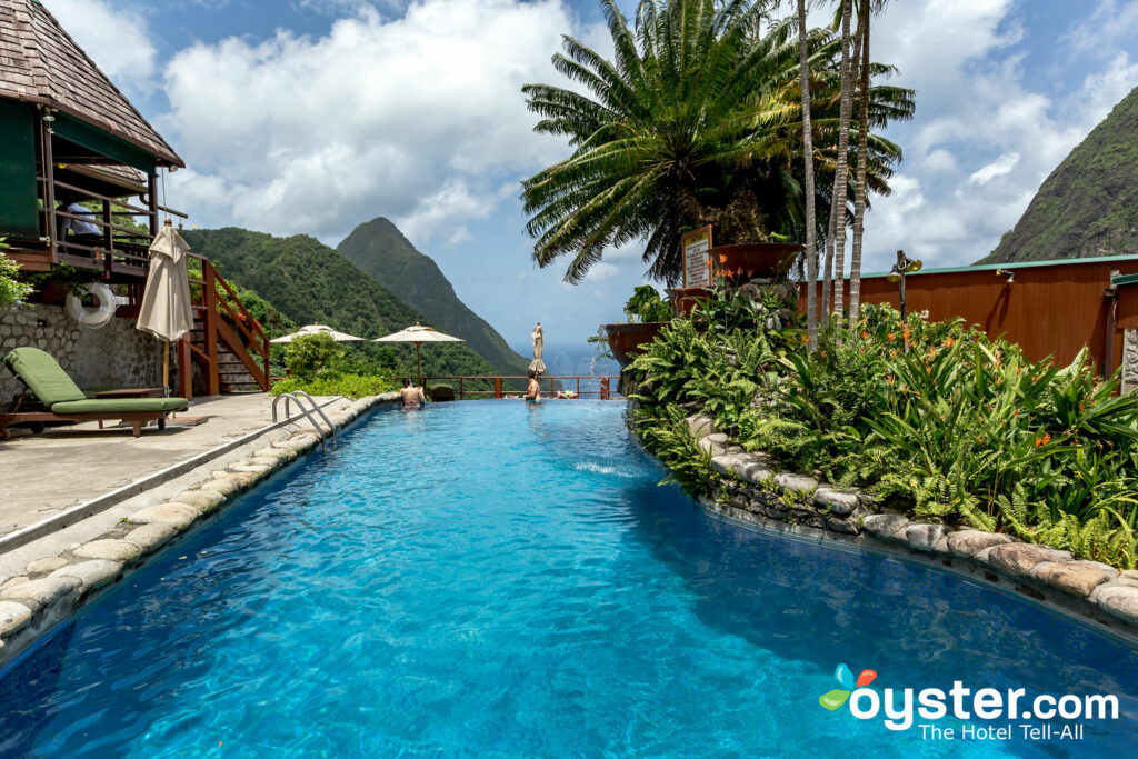 Piscine au Ladera Resort, Sainte-Lucie / Huître