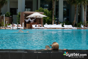 Guests relaxing at the pool at the W South Beach.