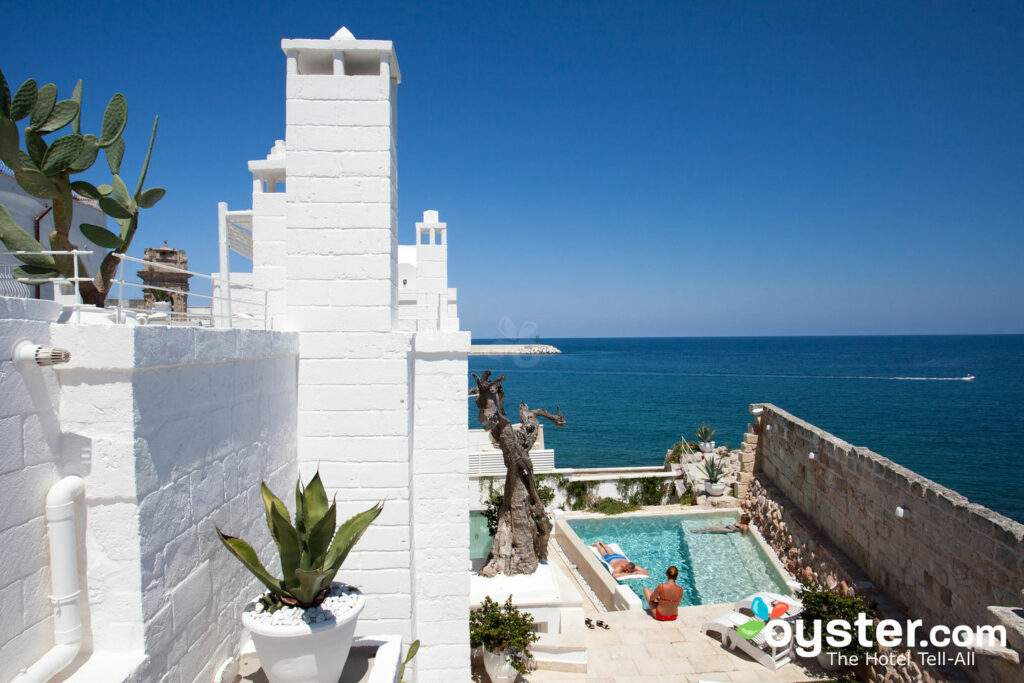 Terraza Restaurante en el Don Ferrante Dimore di Charme en Puglia