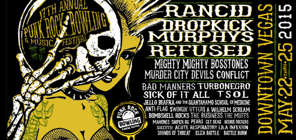 Cartel de la alineación de Punk Rock Bowling 2015 (Crédito de la foto: www.punkrockbowling.com)