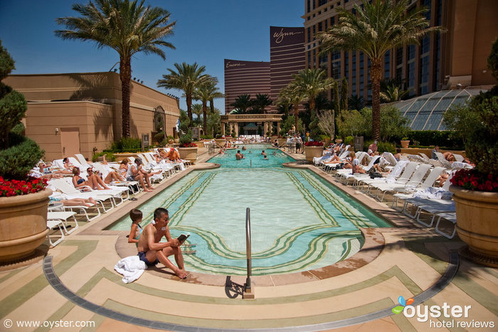 The Palazzo, one of the largest hotels in the country to receive LEED certification, uses a solar heating system for its swimming pools.