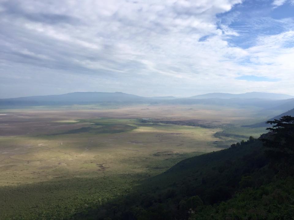 Vista do topo da cratera de Ngorongoro
