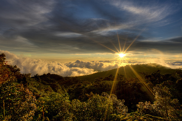 Clouds lifting over Cerro Amigos. (Photo courtesy of Dennis Tang)