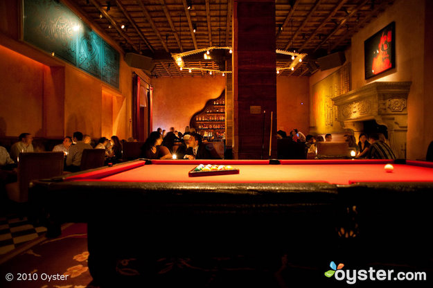 The Rose Bar at the Gramercy Park Hotel is one of the city's most exclusive hot spots. Celebrities like Anne Hathaway have practiced their shots at the pool table.