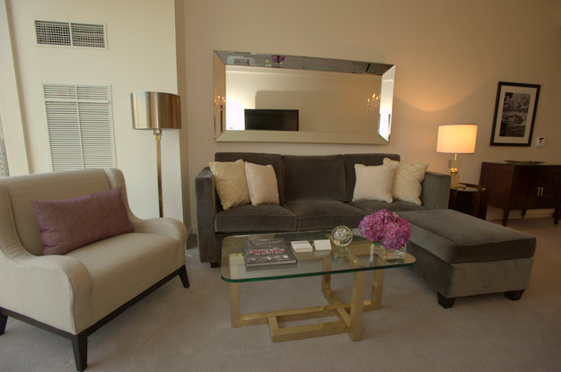 Área de estar no Executive Park-View Suite