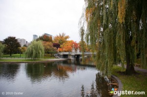 A lagoa em Boston Common