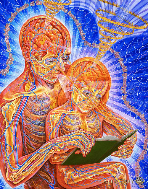 Photo d'une oeuvre d'Alex Grey par attanatta via Flickr