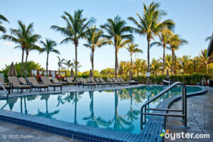 The main pool at the Hilton Bentley Miami