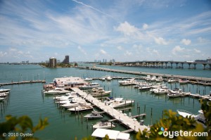 The marina at the Marriott Biscayne Bay