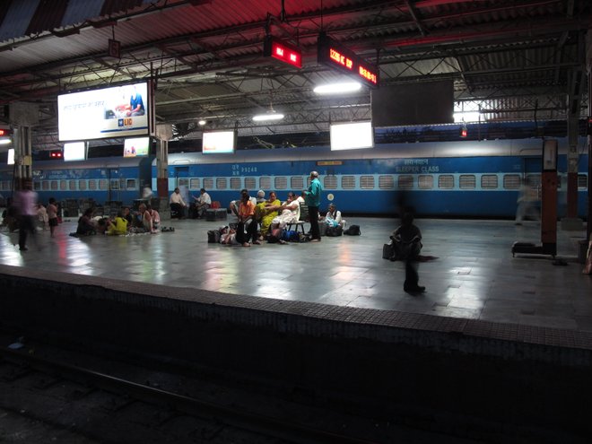 Night train station; Image courtesy of Crispin Semmens via Flickr.