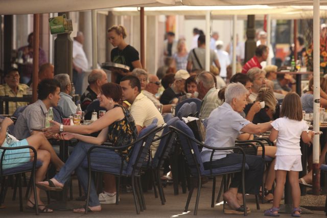 A cafe in Rijeka. Courtesy of Croatian Tourist Office