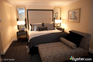 Rooms have luxury bedding and premium cable.