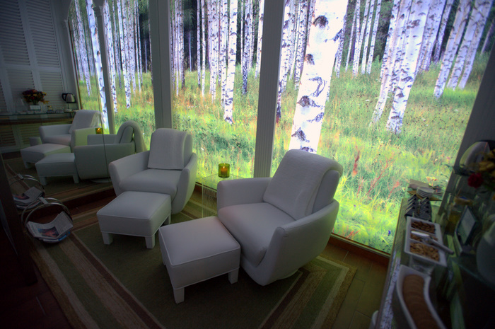 The relaxation room at the spa