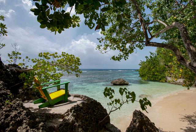 Strand in der Fleming Villa im GoldenEye Hotel & Resort / Oyster