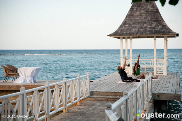 Yoga at the Royal Plantation resort in Ocho Rios, Jamaica