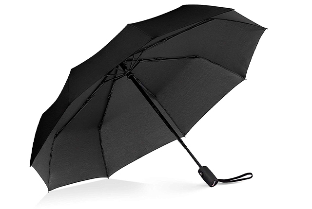 transportabel Stockschirme Teflon-Beschichtung Kompakt Reise/Outdoor Reversion Taschenschirm mit einhändiger Auf-Zu-Automatik Schirmdurch aus robusten 210T Stoff Leebotree Winddicht Regenschirm