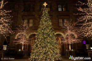 Christmastime in the Courtyard of The New York Palace