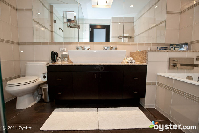 A Suite Bathroom at the Gansevoort Park Avenue hotel