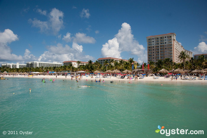 The beach at the Aruba Marriott Resort & Stellaris Casino; Oranjestad, Aruba
