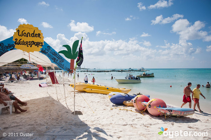 Il rifugio per sport acquatici presso l'Aruba Marriot Resort & Stellaris Casino; Oranjestad, Aruba