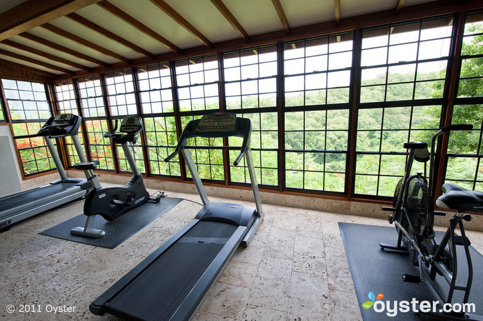 Centro fitness presso il Jade Mountain Resort; Santa Lucia