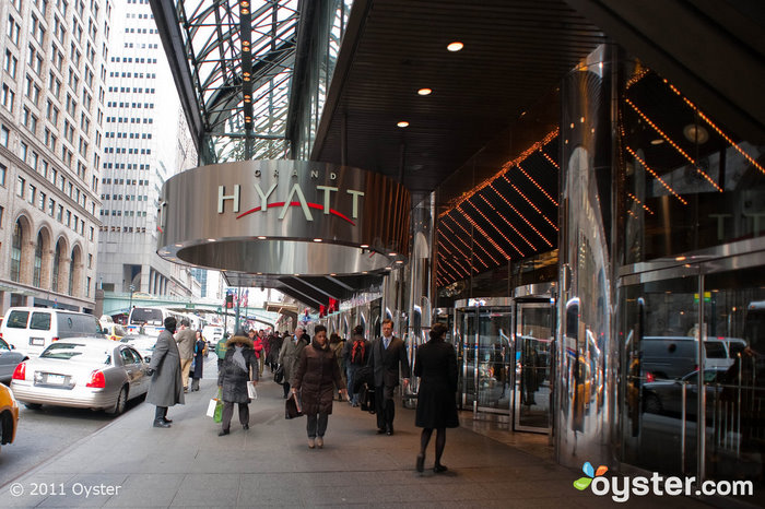 Entrée au Grand Hyatt New York, dans le quartier animé de Midtown East à côté de la gare Grand Central