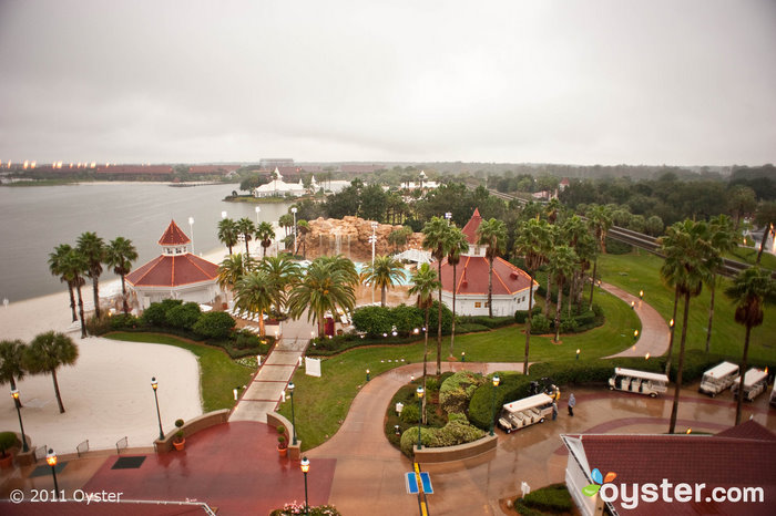 A vista da varanda de uma suíte de um quarto no Disney's Grand Floridian Resort & Spa; Orlando, FL