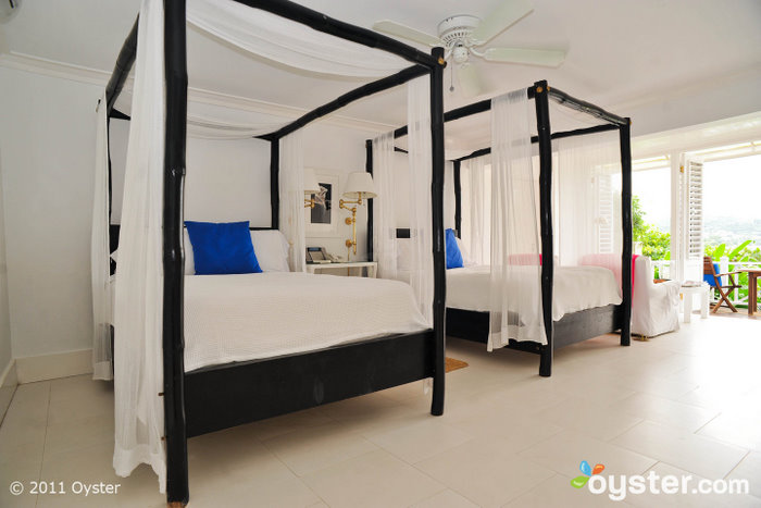 Habitación frente al mar en el Round Hill Hotel & Villas; Montego Bay, Jamaica