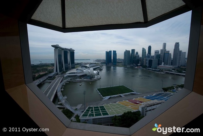 The view from the Ritz-Carlton, Millenia Singapore