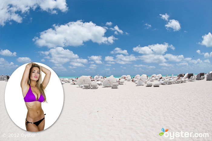 Crédito: iStock Photo (mujer); La playa en el Delano Hotel - South Beach