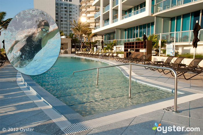 Credit: iStock Photo (woman); The Cabana Pool at the Canyon Ranch Hotel & Spa Miami Beach