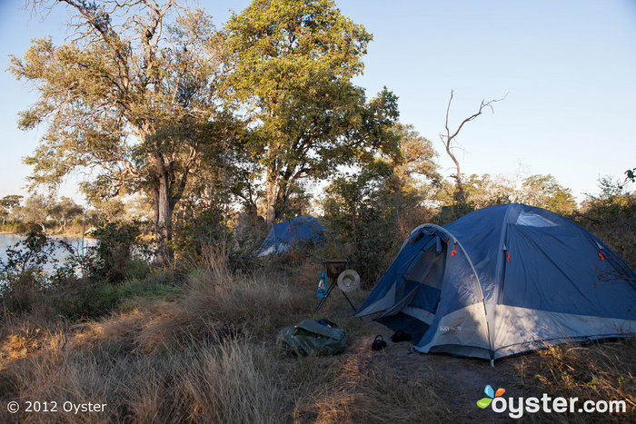 Tents set up along the Selinda Canoe Trail -- Botswana