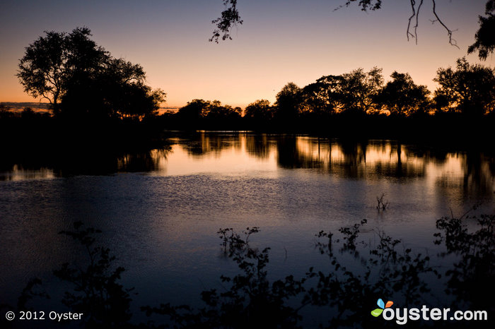 Sunset at the Camp at the Selinda Canoe Trail -- Botswana