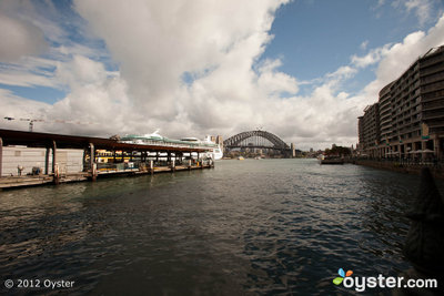 Vista da Ponte do Porto de Sydney do Grand Suites Quay