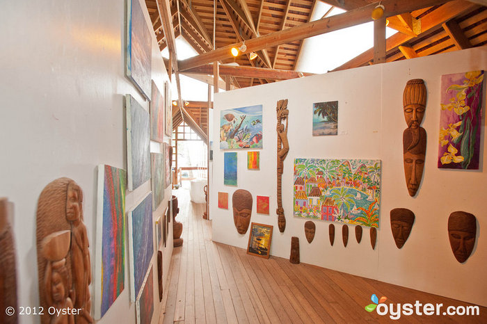 St. Lucian-inspired art at the Anse Chastanet Resort's gallery. 