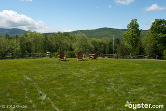 An incredible mountain vista from Vermont Inn's lawn.