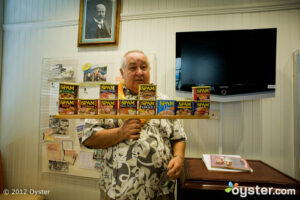 A lesson on Spam in the Historical Room at the Moana Surfrider, A Westin Resort & Spa