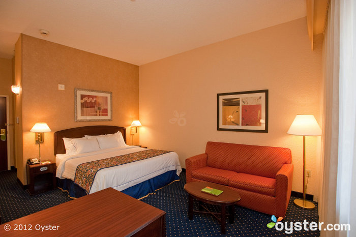 Rooms come equipped with flat-screen TVs, work desks, and free Wi-Fi.