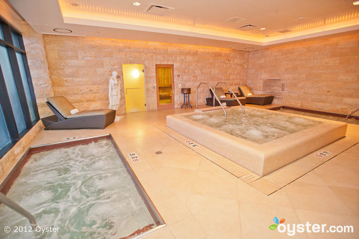 The spa features tranquil treatment rooms.