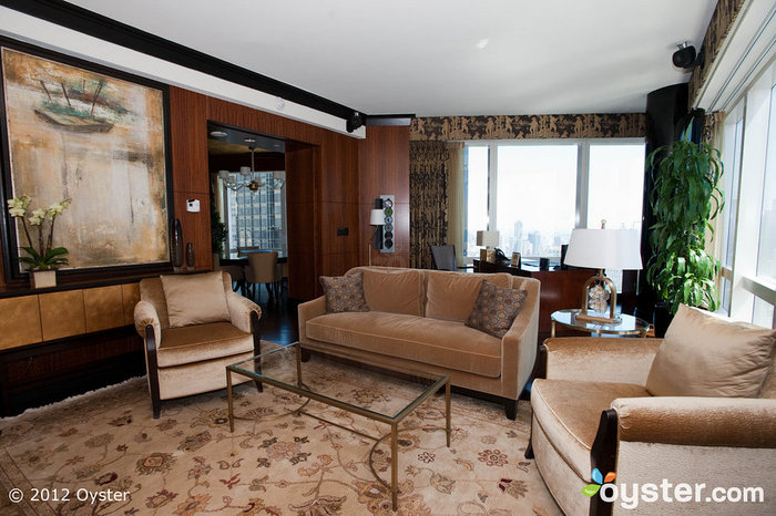 The Oriental Suite boasts sweeping views of Central Park.