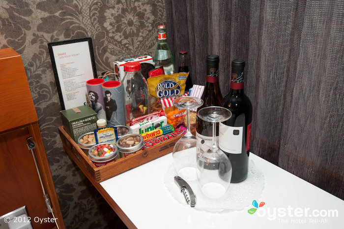 Minibar offerings are pricey at this Toronto hotel.