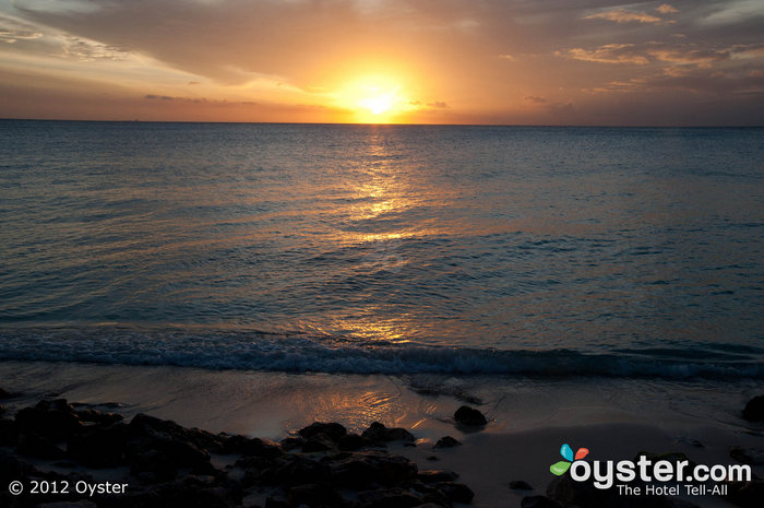 The beach at Divi Dutch Village is picturesque -- particularly when the crowds are gone.